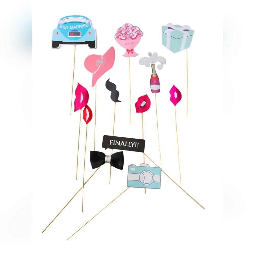 SHEIN & HANDMADE | PHOTO BOOTH PROPS FOR WEDDING | SET OF 13